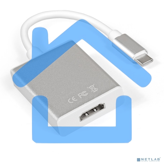 Кабель-адаптер ExeGate EX284937RUS Type C-HDMI ExeGate EX-CM-HDMIF-0.15 (USB Type C/19F, 0,15м)