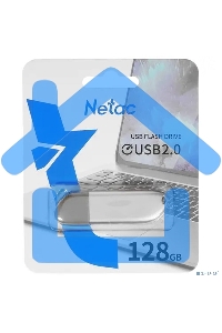 Флешка USB Netac U352 128 Gb <NT03U352N-128G-20PN>, USB 2.0, с колпачком, металлическая