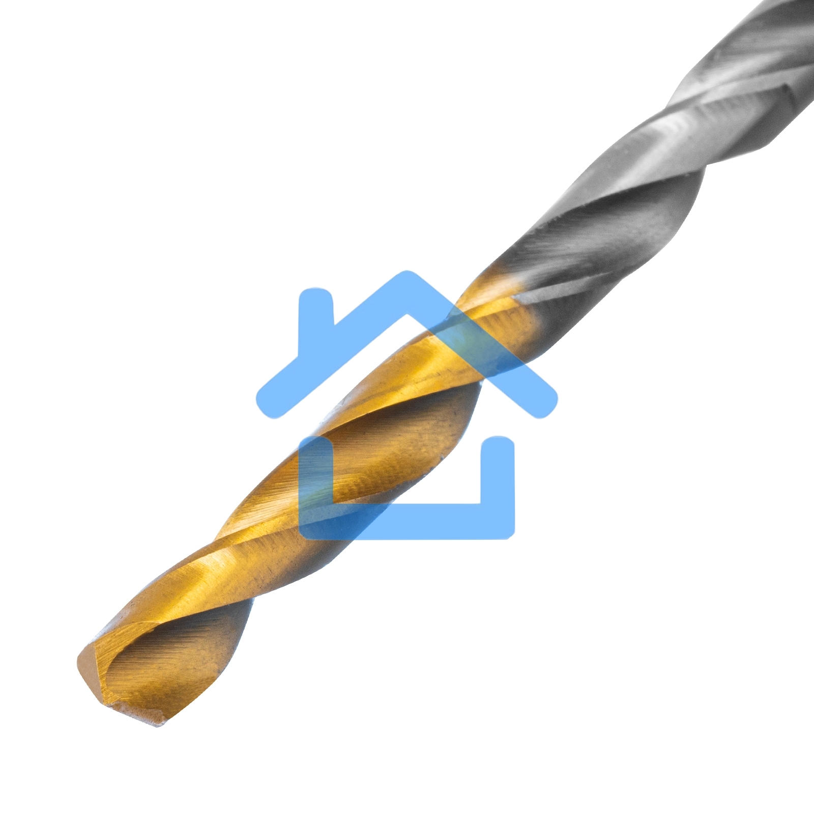 Сверло спиральное по металлу 4,5 x 80мм, Р6М5, Golden Tip Denzel