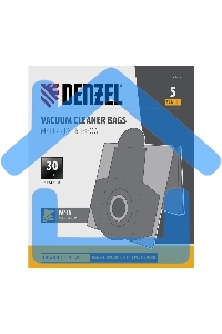 Комплект мешков одноразовых для пылесосов Denzel RVC20, RVC30, LVC20, LVC30, 5 шт. Denzel