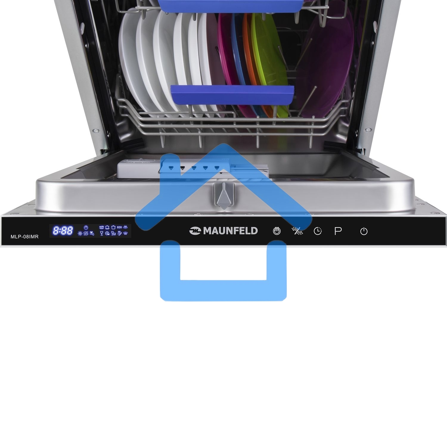 Встраиваемая посудомоечная машина Maunfeld MLP-08IMR, черный, 44.5 см, 10 компл., 47 дБ, класс A++