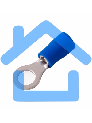 Наконечник кольцевой изолированный ø 5.3 мм 1.5-2.5 мм² (НКи 2.5-5/НКи2-5) синий Rexant