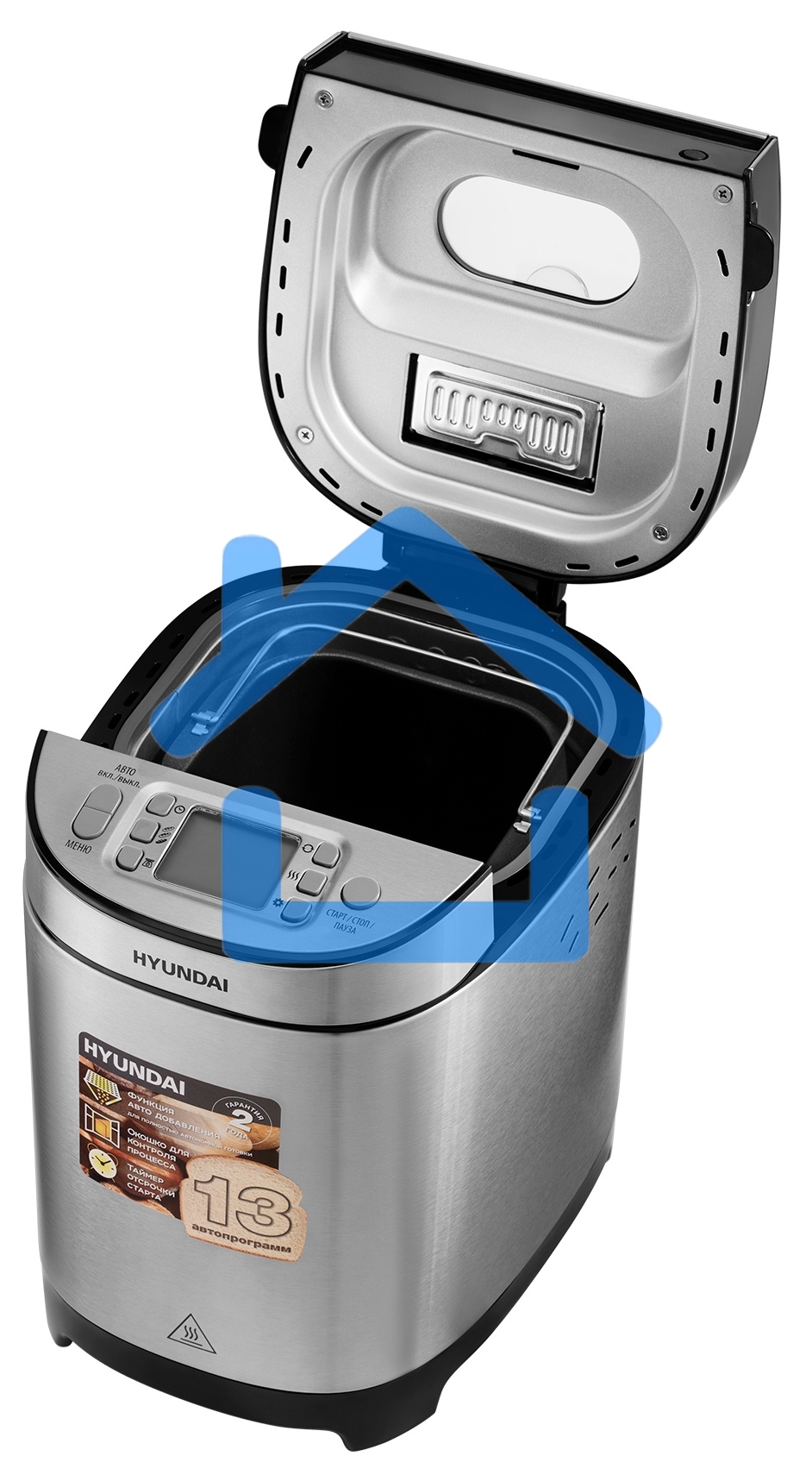 Хлебопечь Hyundai HYBM-M0313G 600Вт серебристый/черный