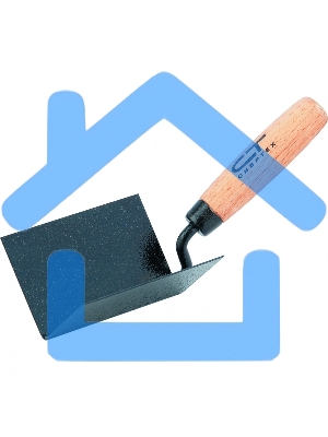 Кельма СИБРТЕХ угловая, 110x75x75 мм, стальная, для внутренних углов, буковая ручка СИБРТЕХ 86309