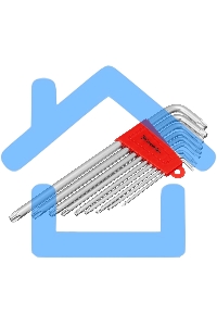 Набор ключей Matrix имбусовых torx 9шт: t10-t50 crv экстра-длин сатин.