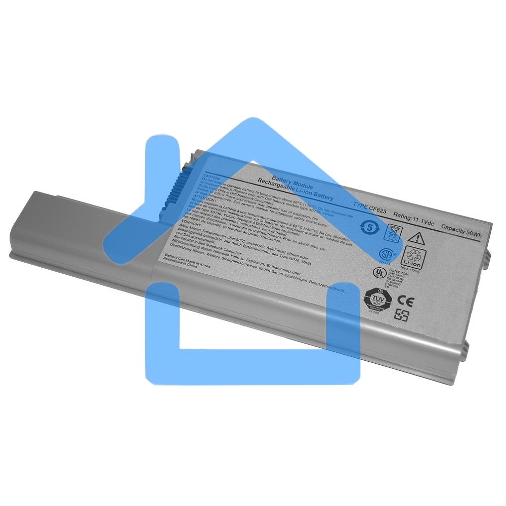 Аккумуляторная батарея для ноутбука Dell Latitude D820 56Wh серебристый