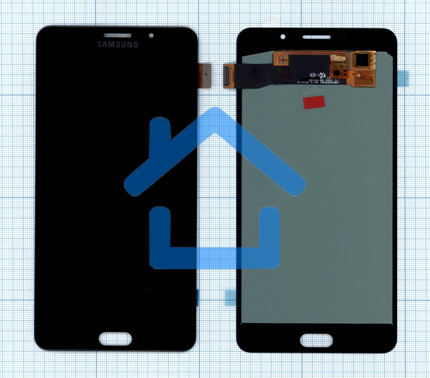 Дисплей для Samsung Galaxy A9 Pro (2016) SM-A910 oled small size черный