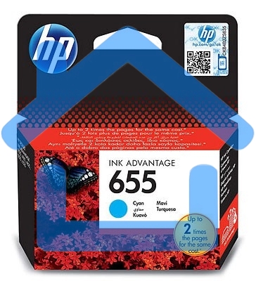 Картридж струйный HP 655 CZ110AE голубой для HP DJ IA 3525/4615/4625/5525/6525 (600стр.)