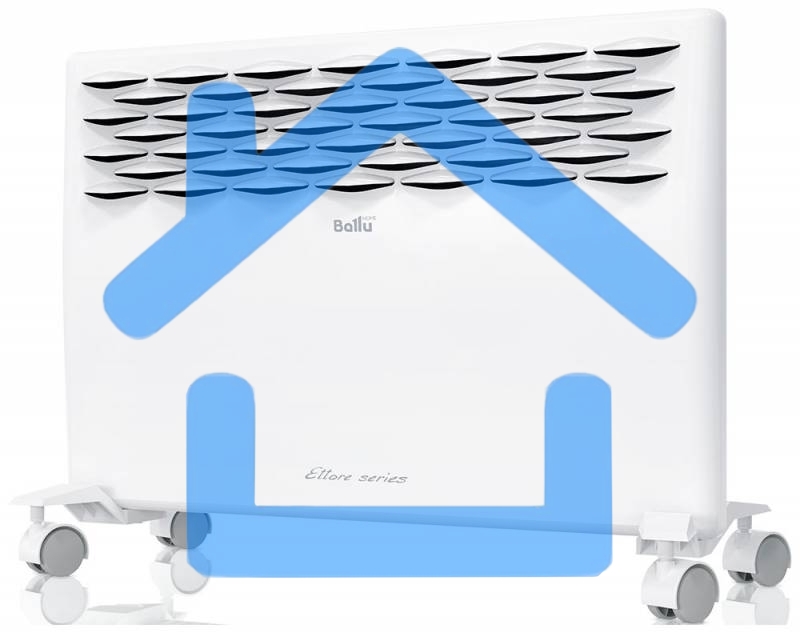 Конвектор Ballu Ettore BEC/ETER-1000 белый, 1000 Вт, 15 м2, термостат, дисплей