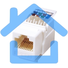 Модуль Rexant Keystone Jack RJ-45(8P8C), UTP неэкранированный, кат.5e, тип 180 градусов,самозажимной, белый