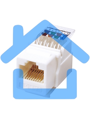 Модуль Rexant Keystone Jack RJ-45(8P8C), UTP неэкранированный, кат.5e, тип 180 градусов,самозажимной, белый