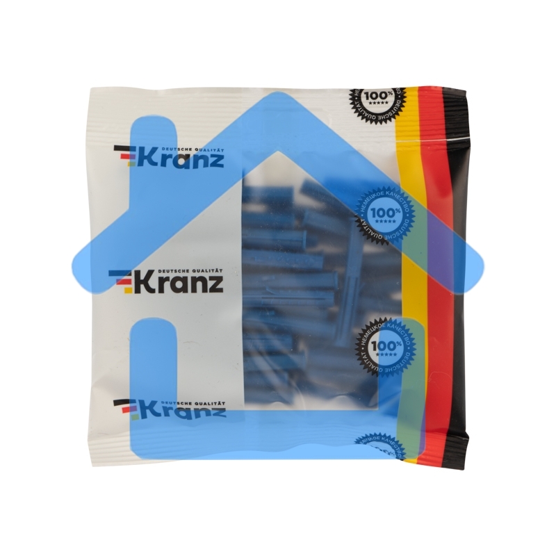 Дюбель распорный KRANZ 6х50, синий, пакет (50 шт./уп.)