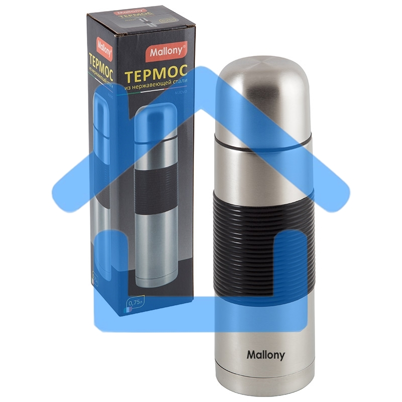 Термос Mallony из нерж стали с силиконовыми вставками, серия NUOVO, 0,75 л.