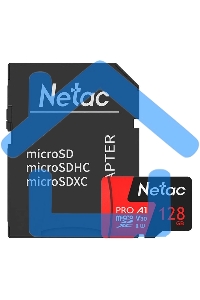 Флеш карта MicroSD card Netac P500 Extreme Pro 128Gb, retail version w/SD adapter