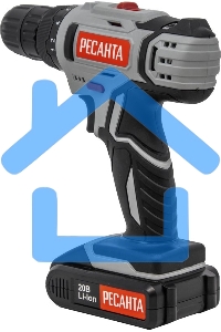 Дрель-шуруповерт Ресанта ДА-20-2ЛК 75/14/11, Аккумуляторная, 20В, 2 АКБ, Кейс