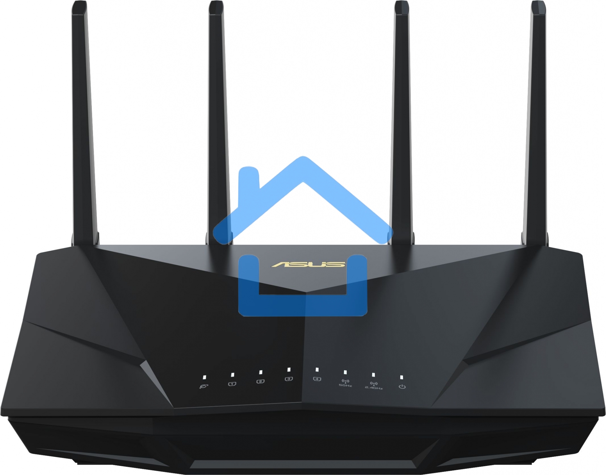 Маршрутизатор Asus RT-AX5400 AX5400 10/100/1000 компл.:устройство/крепления/адаптер черный (упак.:1шт)