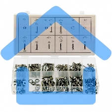 Набор саморезов СИБРТЕХ, винтов, гаек, шайб, 347 предм. СИБРТЕХ 47609