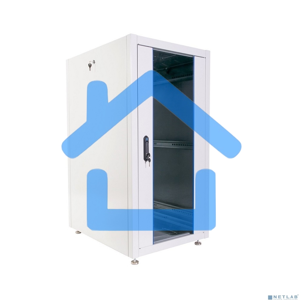 Шкаф телекоммуникационный напольный ЭКОНОМ 24U (600 × 600) дверь стекло, дверь металл