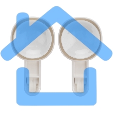 Крючок универсальный на вакуумной присоске, пластик (2 шт/уп) HALSA