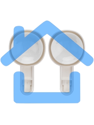 Крючок универсальный на вакуумной присоске, пластик (2 шт/уп) HALSA