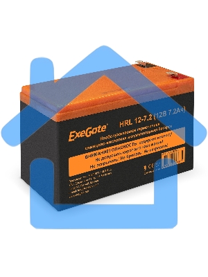 Батарея ExeGate EX285658RUS HRL 12-7.2 (12V 7.2Ah, 1227W, клеммы F2)