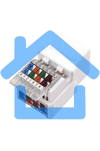 Модуль Rexant Keystone Jack RJ-45(8P8C), UTP неэкранированный, кат.5e, тип 180 градусов,самозажимной, белый