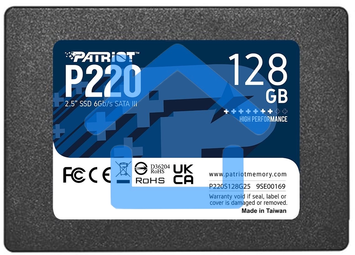 Накопитель SSD Patriot P220, 128Gb, SATA III, 2.5
