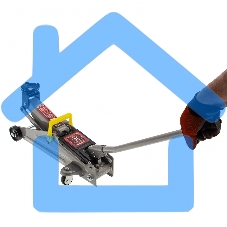 Домкрат Matrix подкатный 2т h подъема 135–355мм