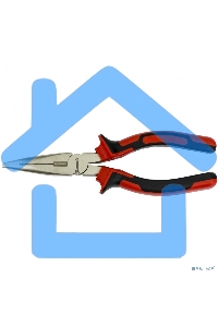 Длинногубцы Matrix NICKEL, 180 мм, изогнутые никелированные, двухкомпонентные рукоятки