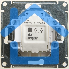 Механизм выключателя 1-кл. СП GLOSSA 10А IP20 10AX с подсветкой перламутр SchE GSL000613