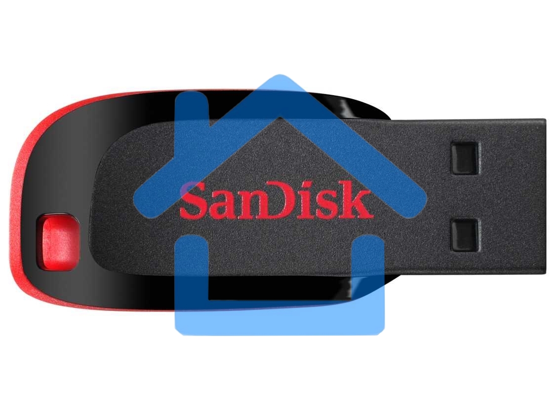 Флешка USB R/W Sandisk 64Gb Cruzer Blade SDCZ50-064G-B35 USB2.0 черный/красный