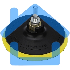 Насадка для дрели и УШМ с липучкой, адаптер, 125 мм,10 мм, мягкая Kranz