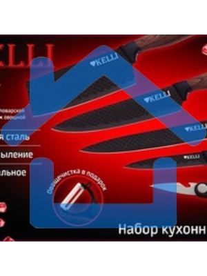 Набор ножей KELLI KL-2034 с алмазным покрытием 6 предметов (1x10)