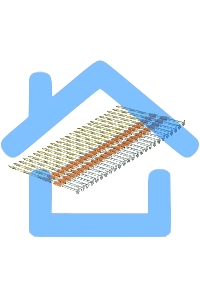 Гвозди для пнев. нейлера (оцинк.), длина - 90 мм, диам. - 3,05 мм, 2000 шт. Denzel