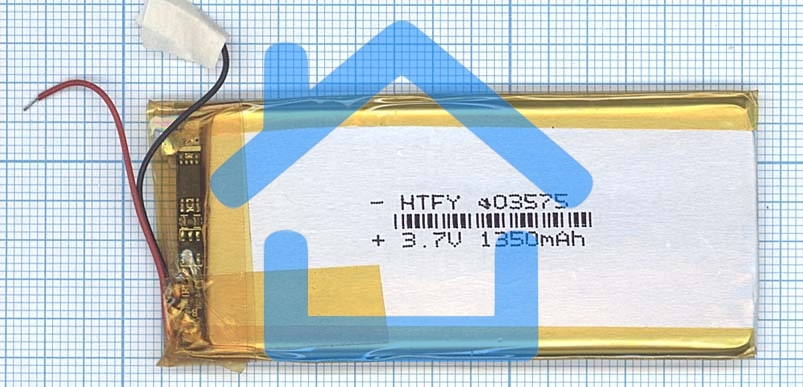 Аккумулятор Li-Pol (батарея) 4*35*75мм 2pin 3.7V/1350mAh
