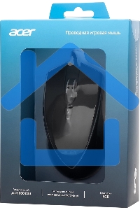 Мышь проводная Acer OMW131 черный, 6400 dpi, USB, кнопки - 7