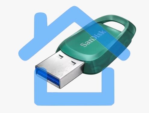 Флешка USB R/W 256Gb SanDisk CZ96 Ultra Eco, USB 3.2 Green