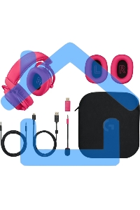 Игровая беспроводная гарнитура Logitech G Pro X 2 Wireless, розовый 981-001275