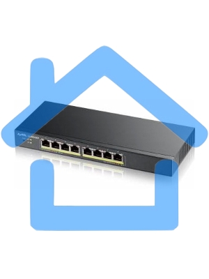 Коммутатор Smart L2 Zyxel GS1900-8, 8xGE, настольный, бесшумный