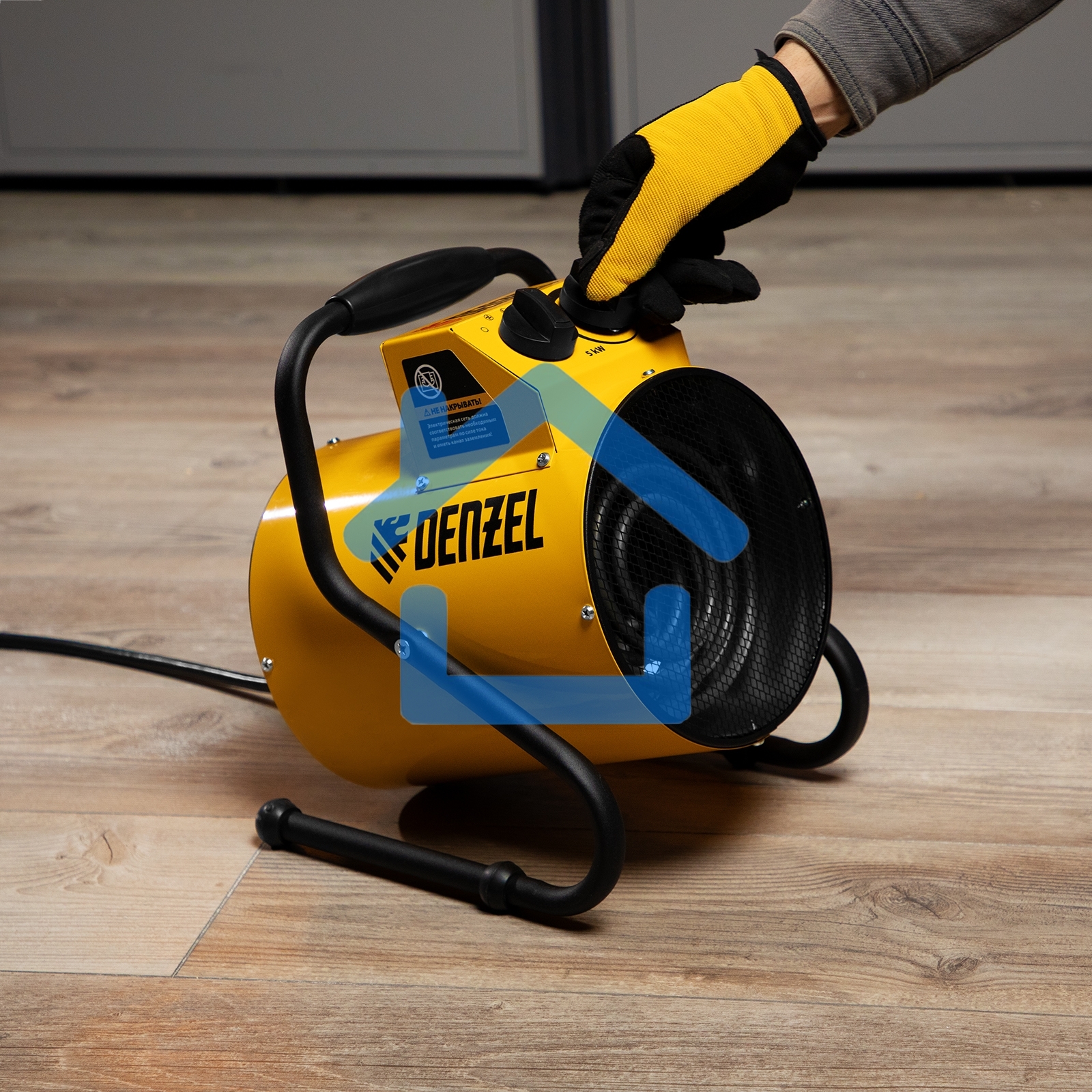 Тепловая пушка Denzel SFH-5000, 230 В, 400 м3/ч, 3 реж. вентилятор, 3000/4500 Вт