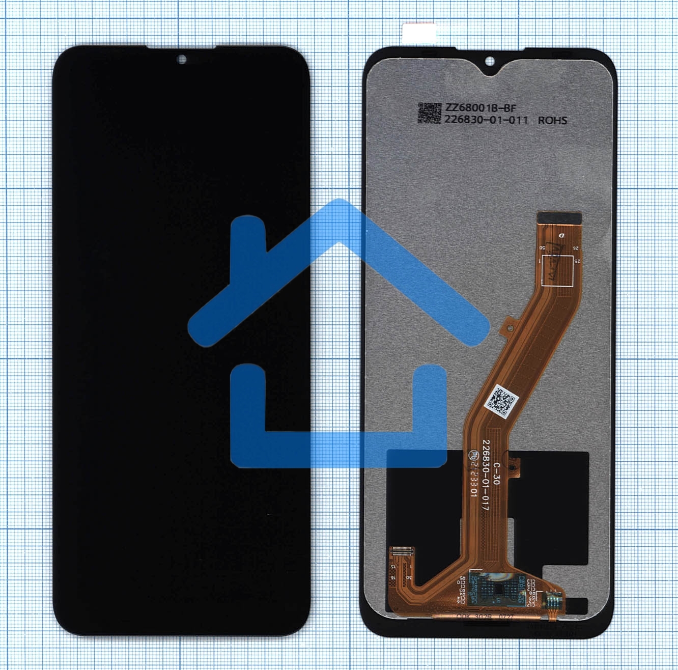 Дисплей для Nokia C30 черный