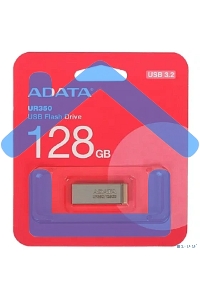 Флешка USB ADATA UR350 (UR350-128G-RSR/BG), 128 Gb, USB 3.2, R/W 100/15, серебристый/коричневый