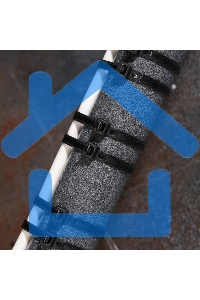 Хомут-стяжкa нейлоновая с тройным замком Rexant 250x4,8 мм, черная, упаковка 100 шт.