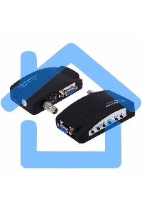 Конвертер BNC\RCA + S-video на VGA (в комплекте переходник гн. BNC – шт. RCA) Rexant 17-6932