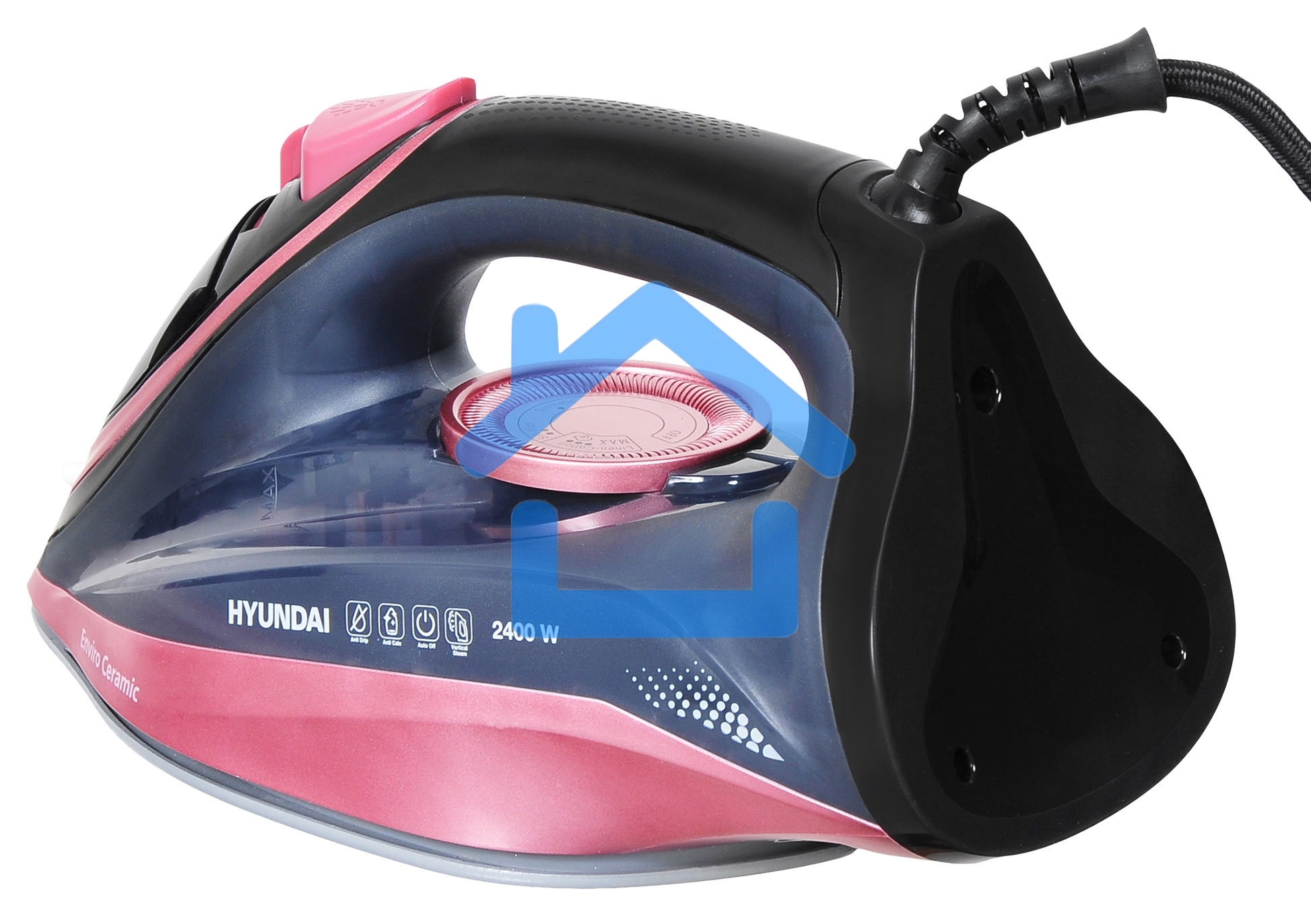 Утюг Hyundai H-SI01623 2400Вт черный/розовый