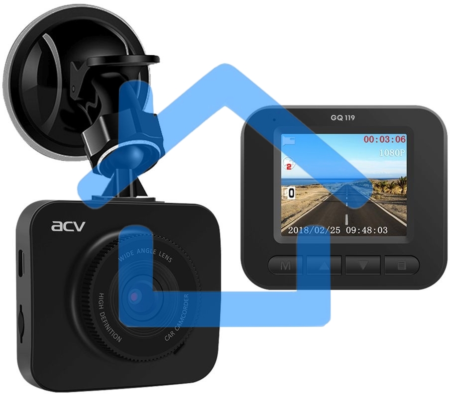 Видеорегистратор ACV GQ119 черный 1080x1920 1080p 120гр. GP2247
