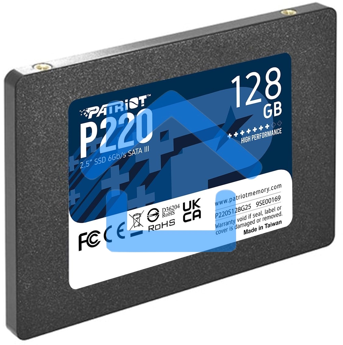 Накопитель SSD Patriot P220, 128Gb, SATA III, 2.5
