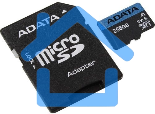 Флеш карта microSD 256Gb ADATA microSDHC Class 10 UHS-I A1 100/25 MB/s (SD адаптер)