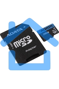 Флеш карта microSD 256Gb ADATA microSDHC Class 10 UHS-I A1 100/25 MB/s (SD адаптер)
