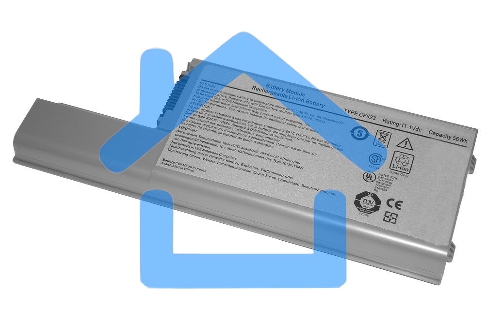 Аккумуляторная батарея для ноутбука Dell Latitude D820 56Wh серебристый
